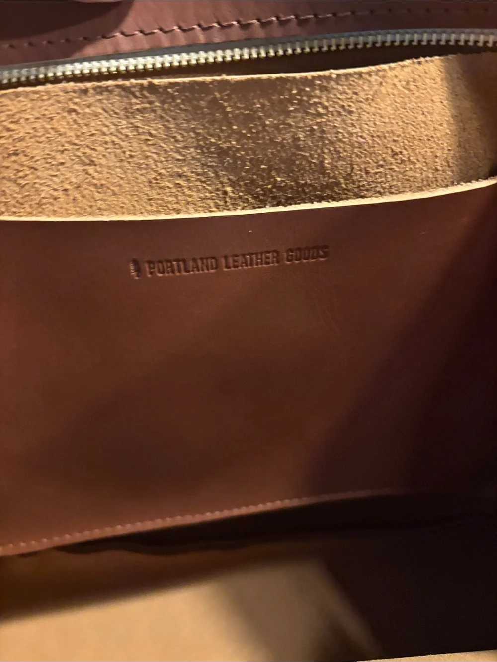 Portland Leather Brown Shoulder Tote - Picture 5 of 7